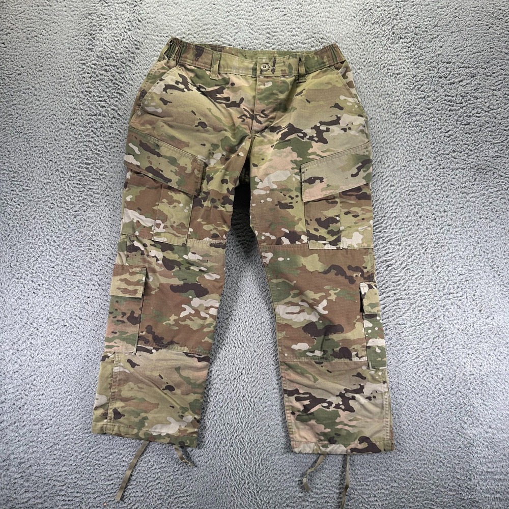 US Army Pant Mens 30x27 Brown Camouflage Cargo‎ Straight Combat Uniform Military